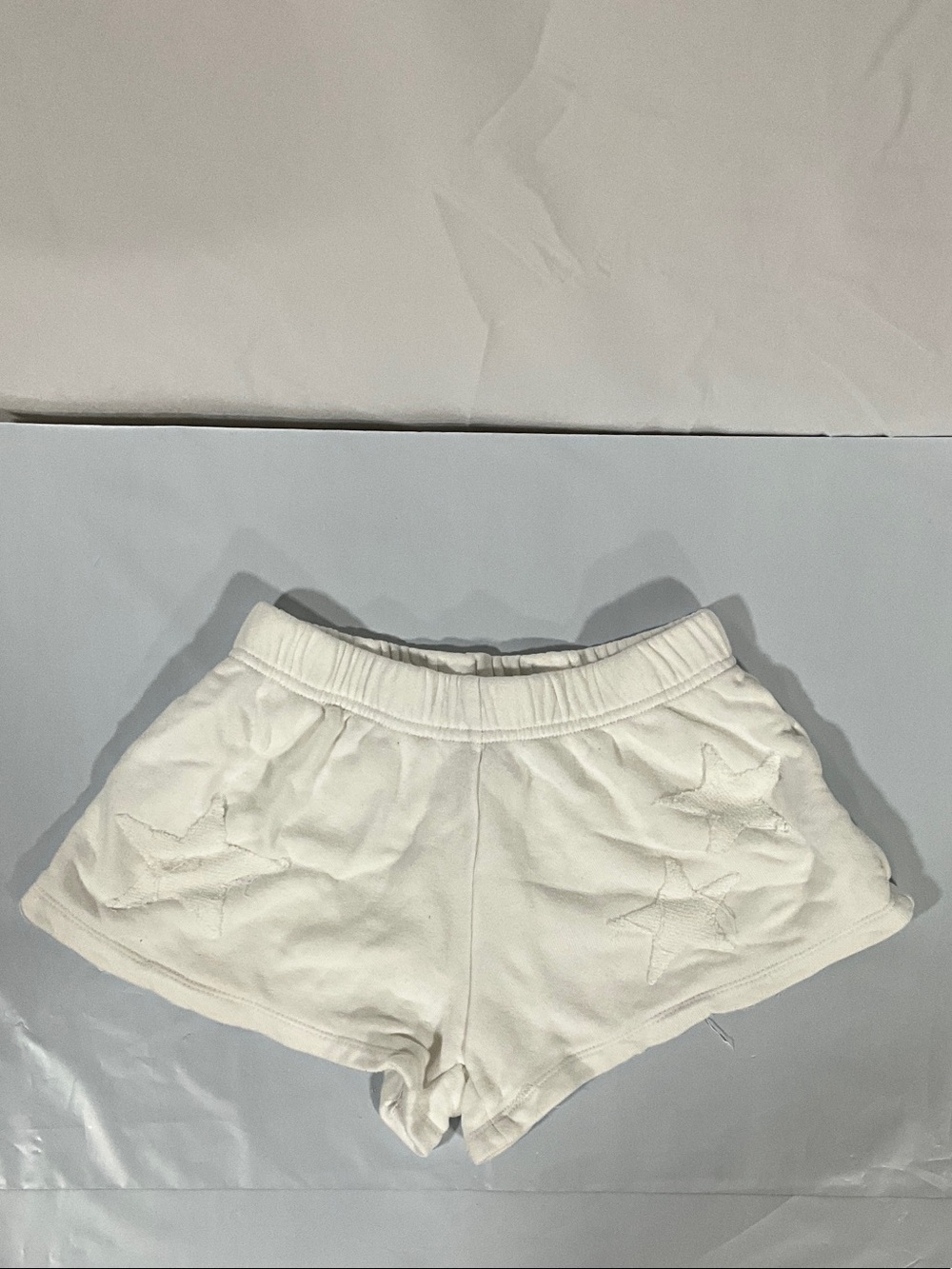 Flowers by Zoe FBZ White Star Raised Embroidered Athletic Shorts Girls M
